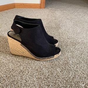 Black wedges size 8